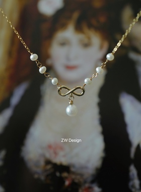 原创天然淡水珍珠手作风choker