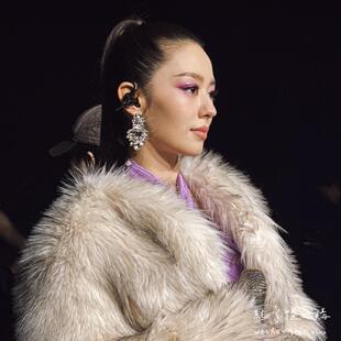 吉娜同款JAC FLEURANT秋冬新品杏色貂毛环保皮草短款女士外套时髦