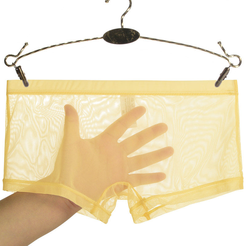 网纱超薄透明裸感青年无痕平角裤