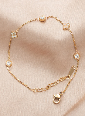 简约精致满天星锆石钛钢手链