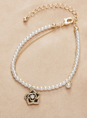 苏瑞瑞山茶花小珍珠手链