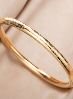 古法钛钢福字手镯本命年实心