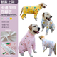 秋冬新款 大型犬卡通包肚衣服加绒加厚保暖牛奶丝弹力不倒绒四脚衣