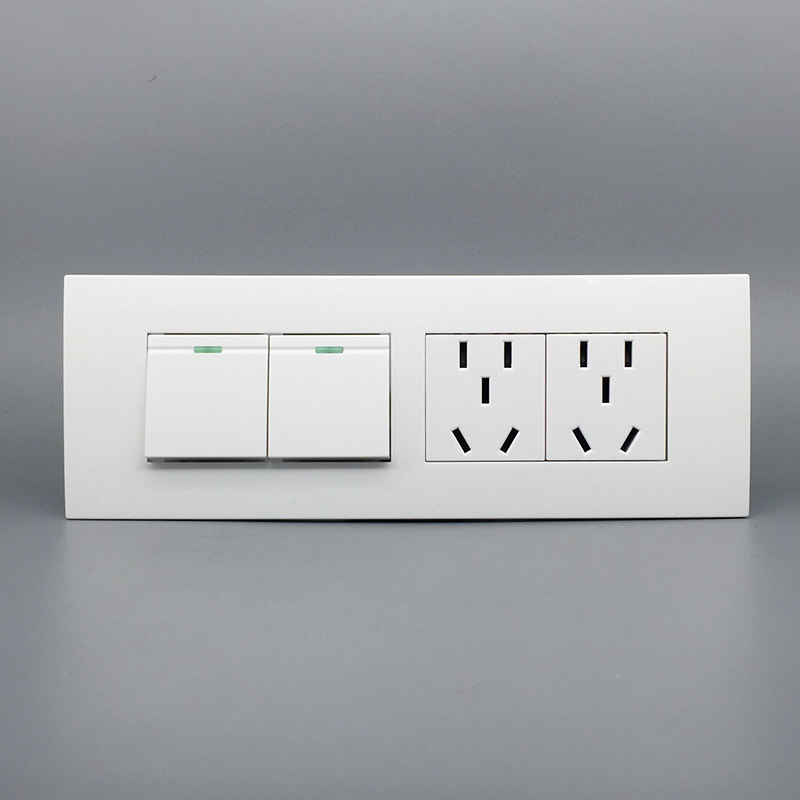 118型暗装四位开关插座面板二开10孔单双控2开五孔带双开5眼电源