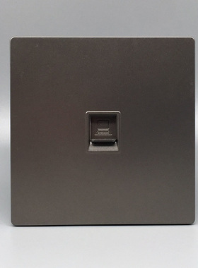 灰色单口六类网络面板86型CAT6千兆网线电脑插口RJ45网插模块插座