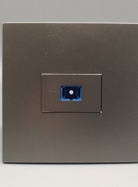 86型一位SC光纤插座面板sc法兰盘电脑宽带网络墙壁暗装插座深灰色