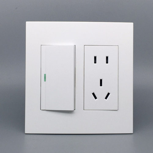 120型开关插座面板一开多控五孔二三插方暗装上墙单开中途开关5眼