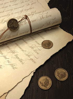 MarrySo 高端婚礼卷轴誓言卡欧式结婚宣言卡 复古贺卡diy拍照道具