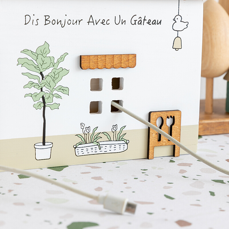 阿楹 床头插排板电线收纳盒 宿舍插线插头遮挡装饰办公桌整理神器