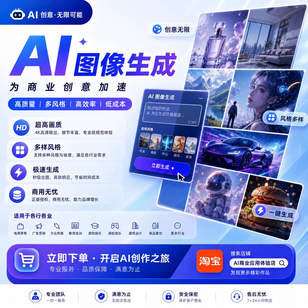 专业级AI大模型生图工具广告设计图片
