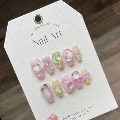 手工穿戴甲甜甜好美甲梦幻糖果