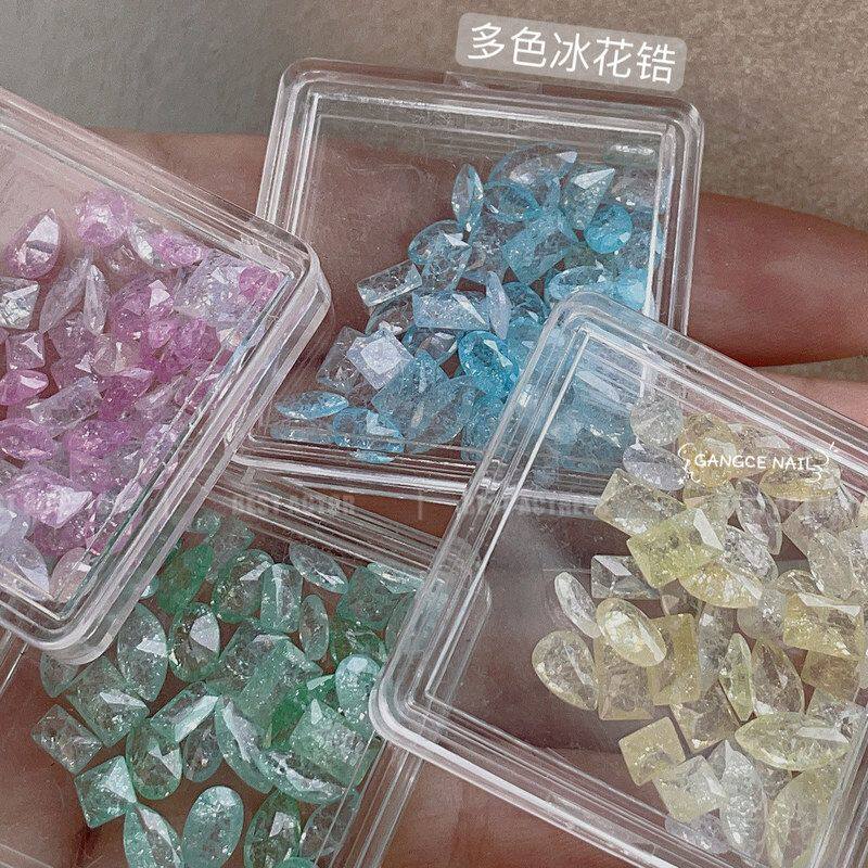 钻锆石超闪高碳耳钉甲冰花集美