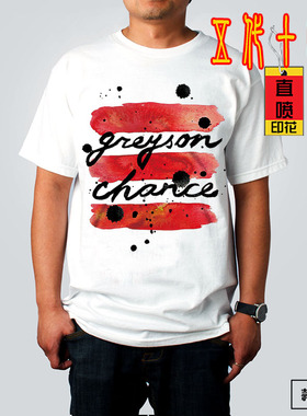 Greyson Chance 格雷森蔡斯铁拳朋克金属摇滚欧美t恤男潮大码宽松