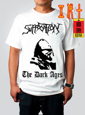 Suffocation窒息乐队铁拳摇滚t恤男死亡金属乐队大码宽松欧美街头