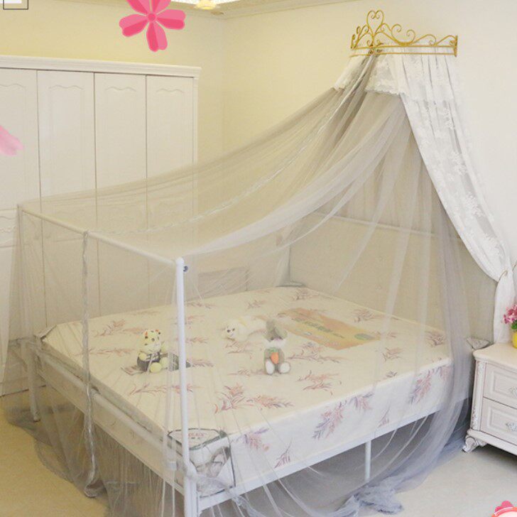 特惠欧式床幔简易支架床头蚊帐加大空间撑杆床纱帘伸缩式床尾架子