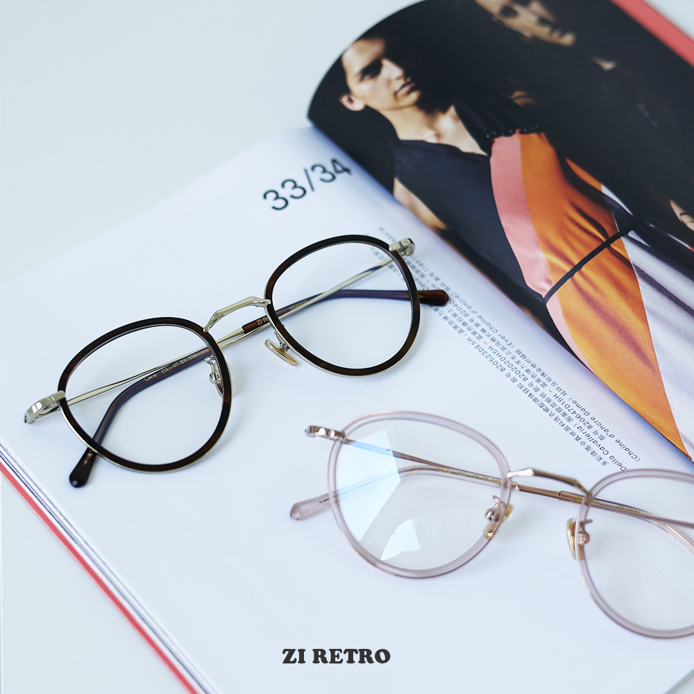 ZIRETRO男女全框是钛眼镜时尚轻