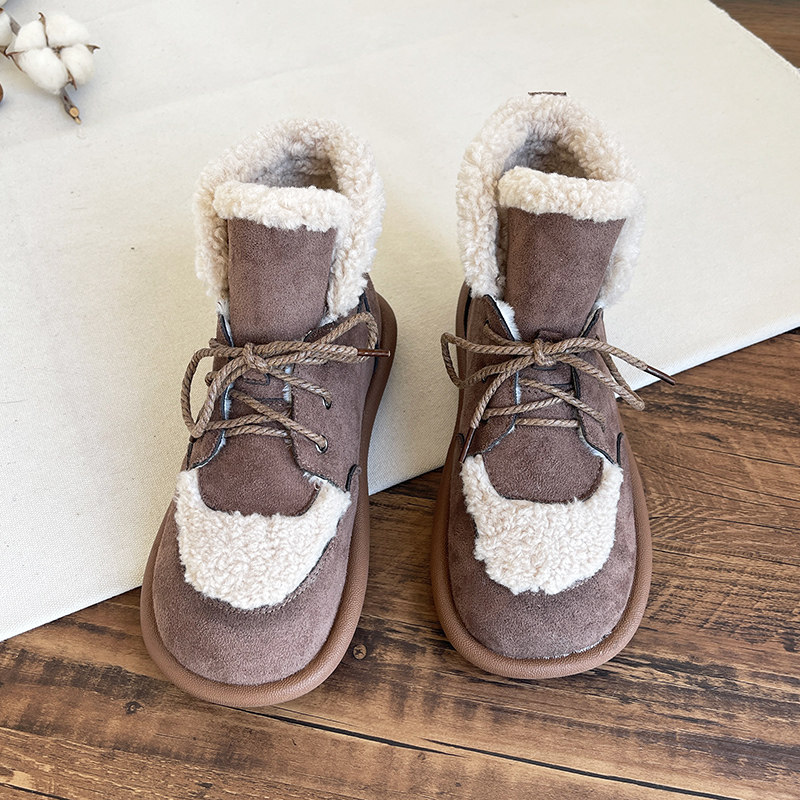 美拉德时尚雪地靴短筒靴棉靴女靴