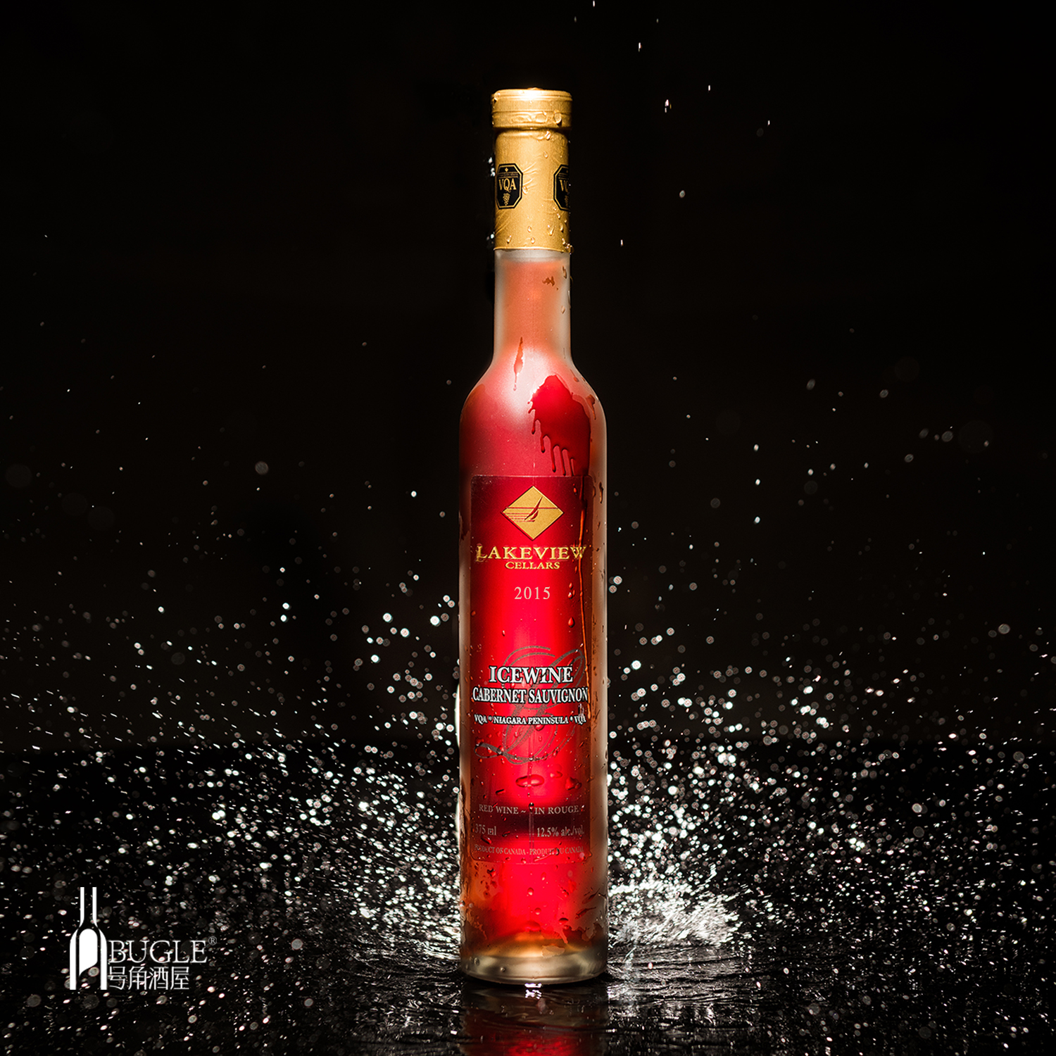 红冰酒更棒Lakeview加拿大原瓶进口VQA湖景赤霞珠icewine冰酒2014