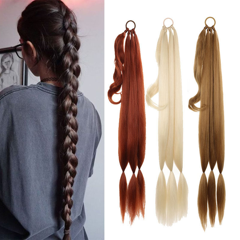 非洲假发女皮筋接发长辫子假发马尾Ponytail Extension长发假辫子