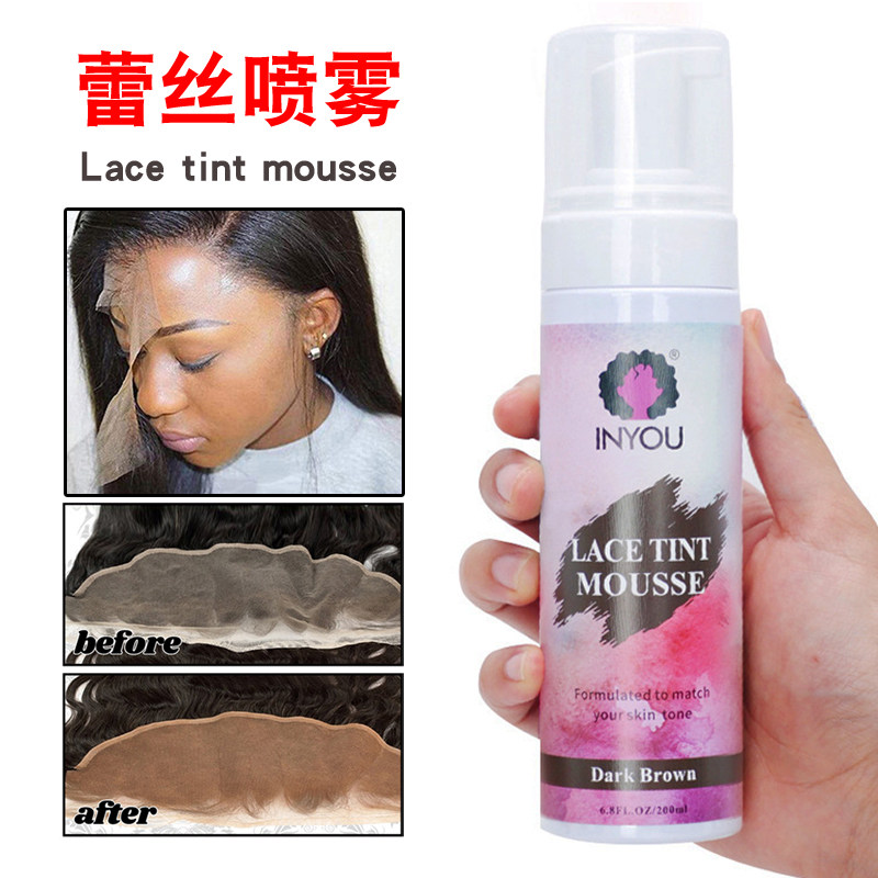 真发蕾丝喷雾假发蕾丝头边缘染色护理喷雾气雾罐Lace TINT spray