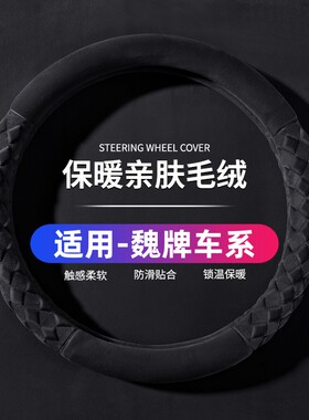 魏派VV6 VV5 VV7 GT P8 魏牌玛奇朵拿铁摩卡冬季汽车方向盘套毛绒