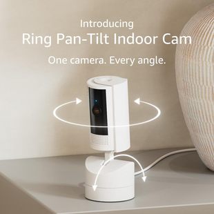 2024新品 Ring Pan-Tilt 摄像头云台360°旋转双向语音美国代购
