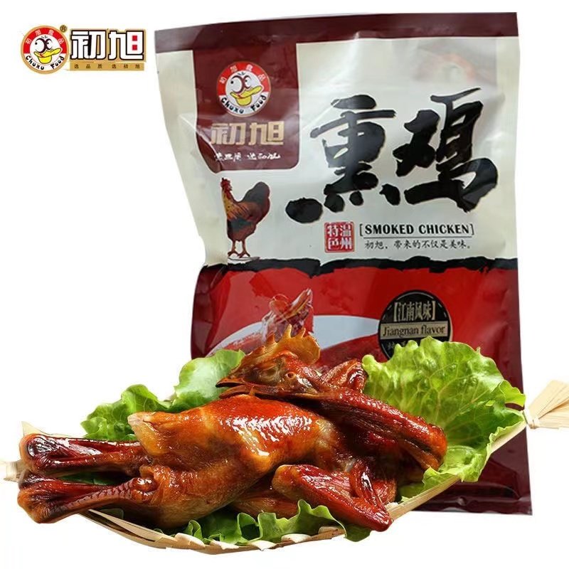 初旭熏鸡 温州特产 初旭熏鸡本地鸡熏制美味三黄鸡500g烤鸡