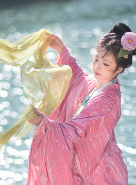 青泠谷春秋丝绒烫金法门寺披衫唐制日常汉服