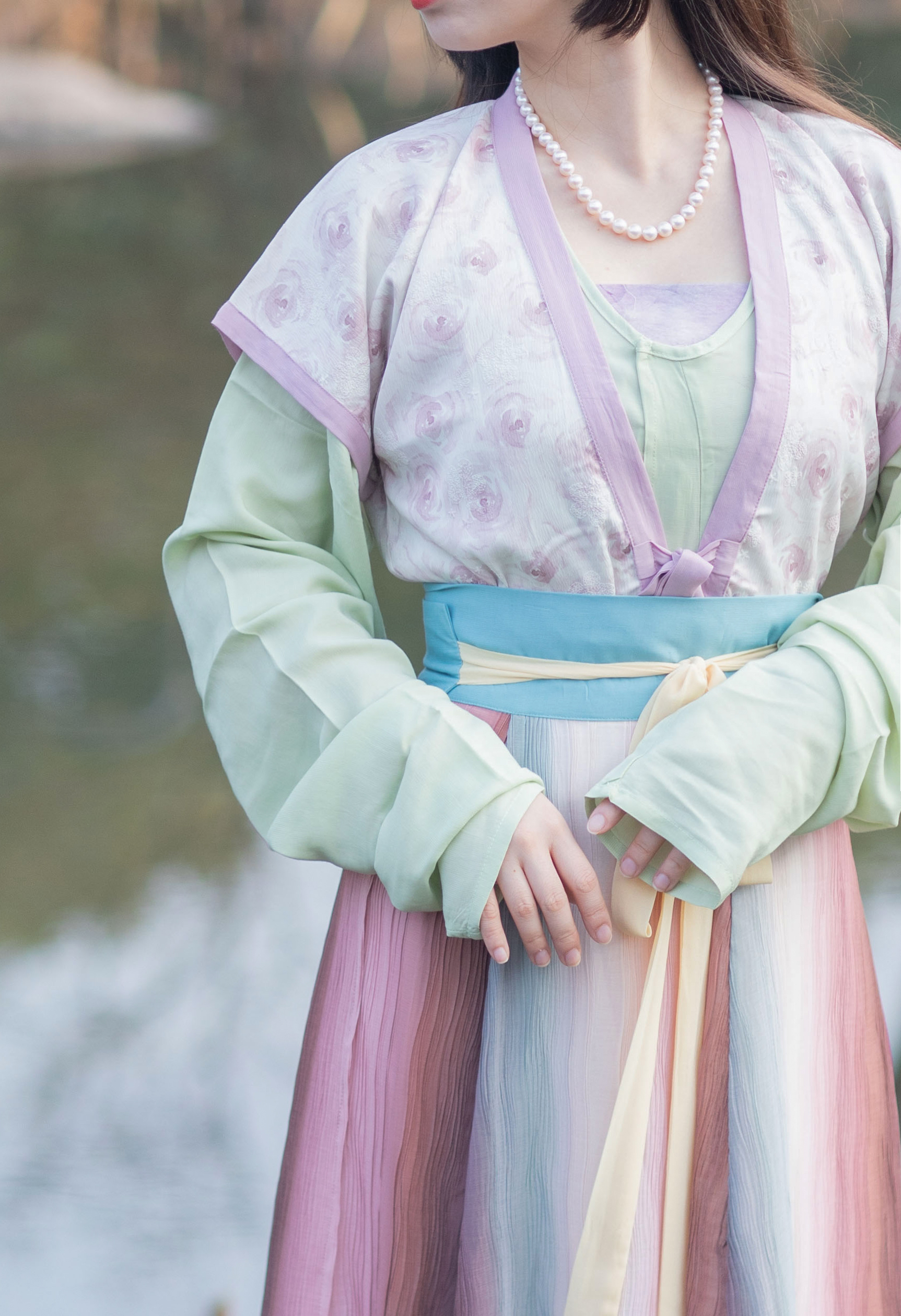 日常原创汉服消光破卡印花