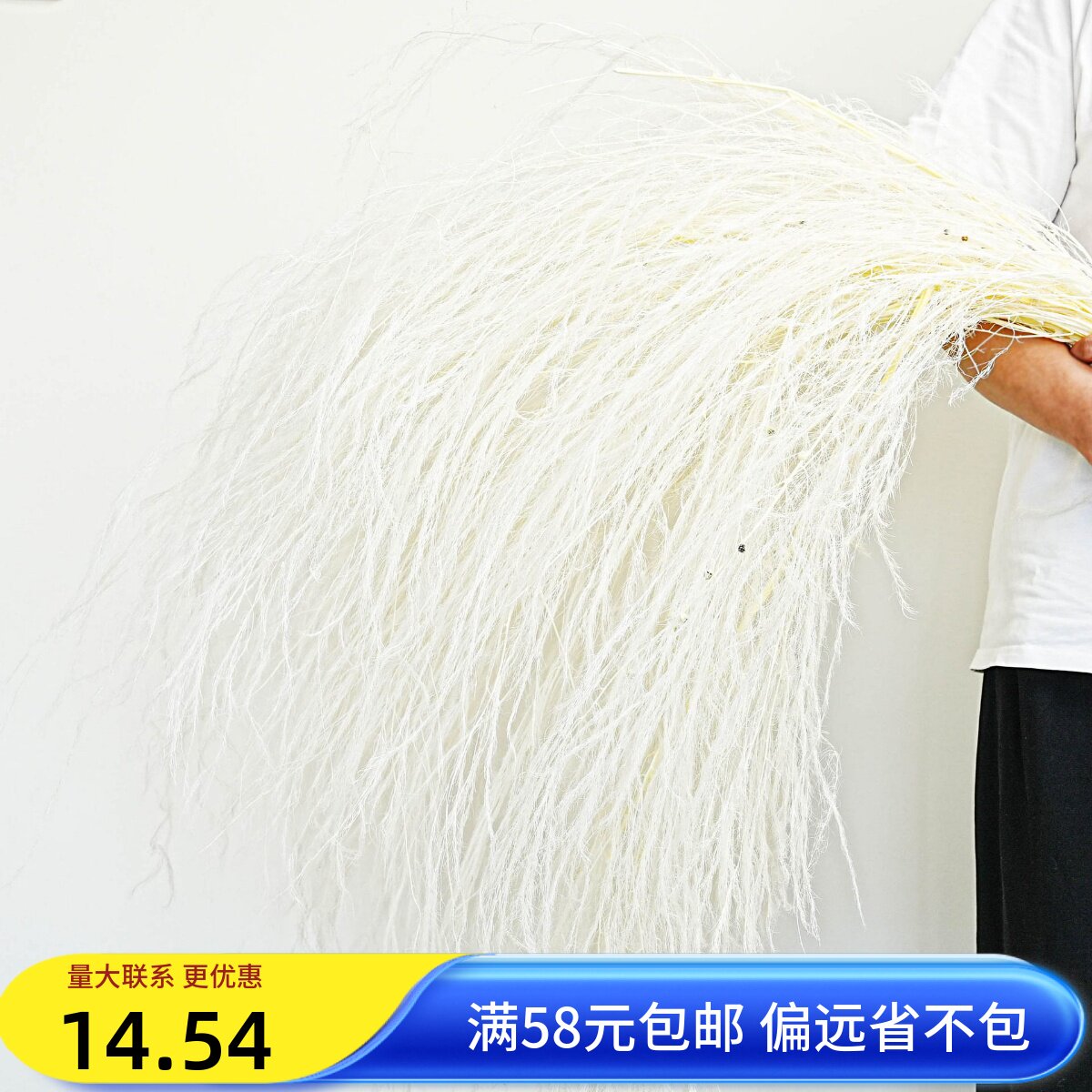 龙须草永生花梦幻草长毛草芦荀草婚庆道具厂家直销龙须草粉色白色
