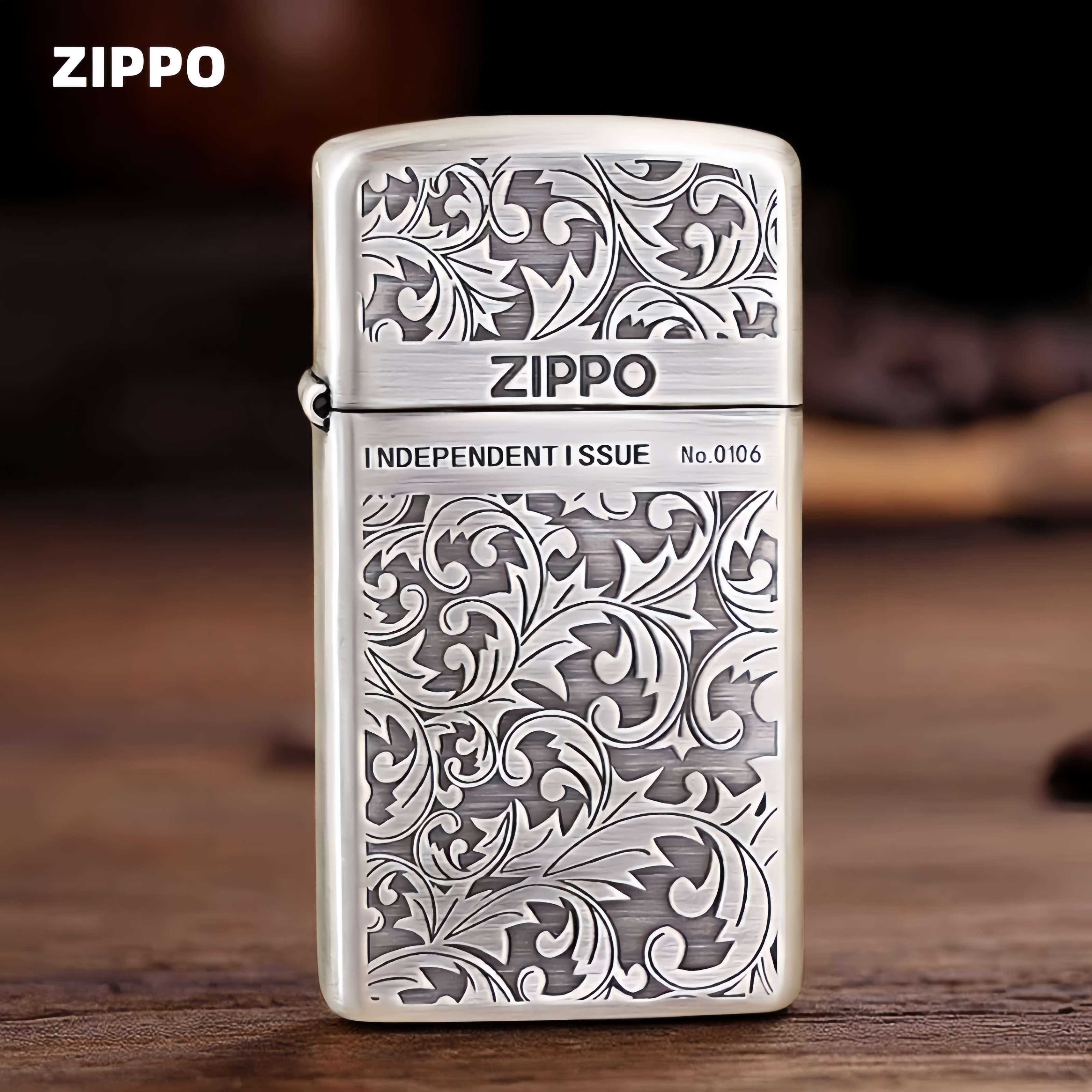 zippo打火机正品窄机纤巧熏银唐草花 防风煤油超薄打火机男女通用,ZIPPO/瑞士军刀/眼镜,ZIPPO/芝宝,淘宝优惠券,粉丝福利购,淘宝优惠卷