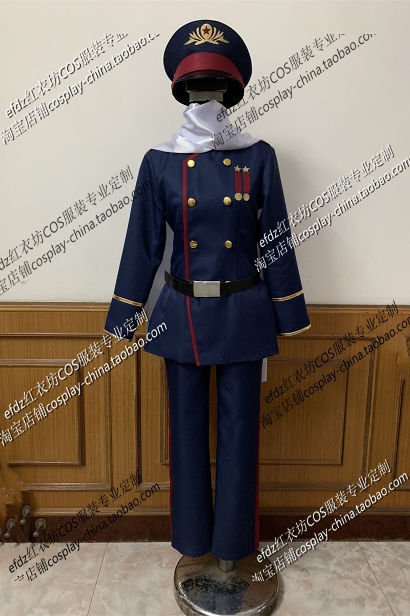 cosplay动漫服装 aph黑塔利亚前苏联 伊利亚hetalia套装定制