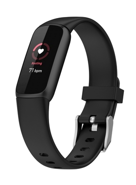 适用fitbit luxe智能手环替换运动胶硅胶表腕带Luxe彩色透气防水