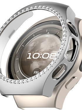 适用华为watch5保护壳42MM半包保护壳46MM镂空手表壳钻壳PC边框