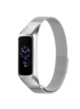 适用三星Galaxy Fit2金属碗带手环SM-R220米兰不锈钢回环表带配件