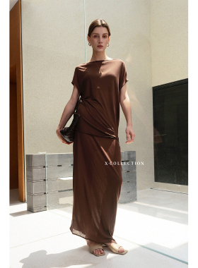 xcollection25夏新品天 丝套装慵懒原创设计小众通勤