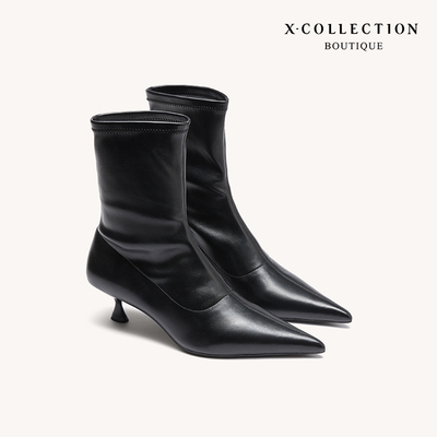 xcollection新品“charm”超尖头短靴小众原创设计师优雅气质