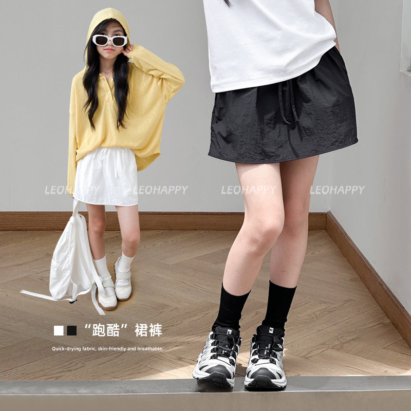女童半身裙裤儿童速干裤休闲短裙