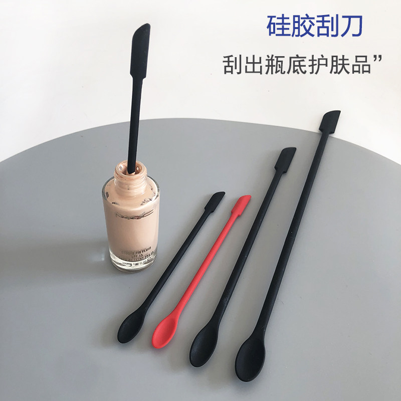 护肤品残留刮刀勺多用硅胶勺