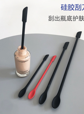 护肤品残留刮刀勺多用硅胶勺