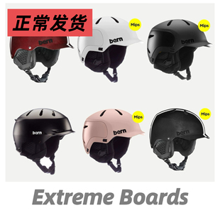 BERN滑雪头盔新款单板滑雪防护头盔防撞男女mips碳纤维头盔