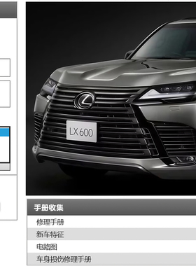 21至23年LX600原厂维修手册和电路图英文版