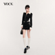 银河碎钻 黑色闪粉运动卫衣女修身 短款 VOCK A字裙辣妹半身裙套装