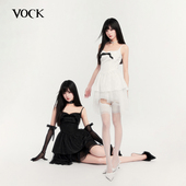 VOCK 浮梦幻夜 暗黑浪漫情人节不规则收腰显瘦吊带连衣裙闺蜜礼裙