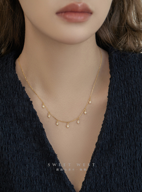 甜西士多925银锆石项链