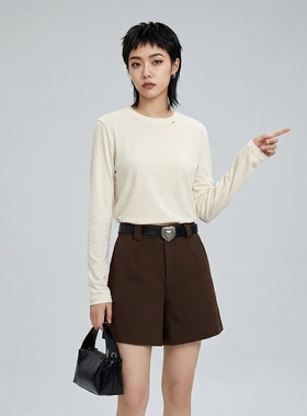 真我永恒2024秋装新款高弹力打底长袖T恤2434B22172吊499