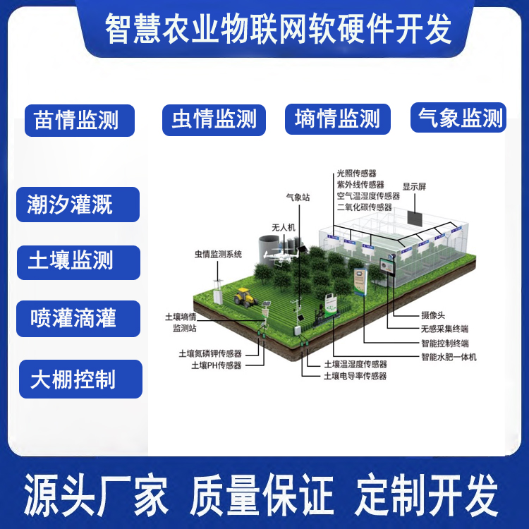 智慧农业系统物联网APP温室大棚控制监测解决方案潮汐灌溉设备