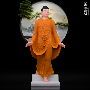圣丰造像天润释迦牟尼佛四海升平行走的佛佛堂供奉寺庙大佛像摆件