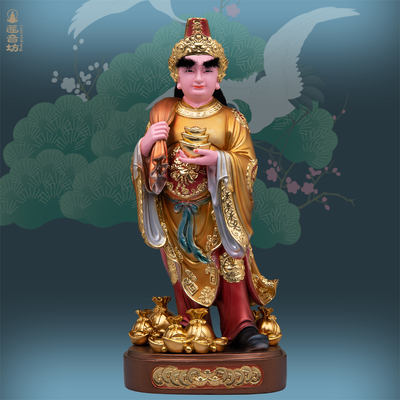 树脂彩绘金钱伯钱伯摆件