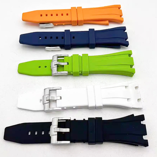 5色 橡胶表带代用橡树手表带27mm彩色表带